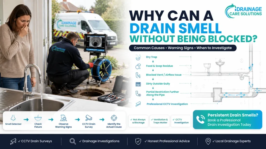 Drain Smells but Not Blocked? Causes and Warning Signs